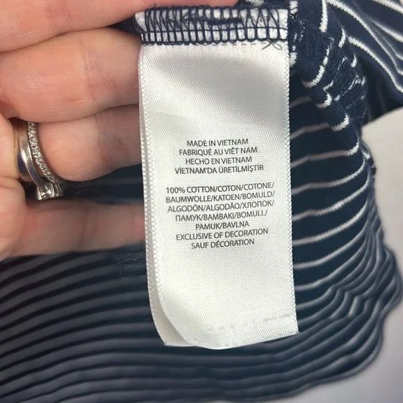 POLO RALPH LAUREN Classic Striped Collared 3-Button Shirt Short Sleeve Striped M - Picture 5 of 6